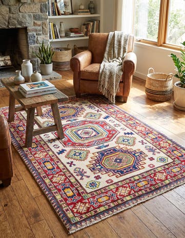 3' 3 x 5' Hand Knotted Kazak Rug
