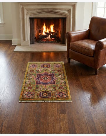 2' 1 x 3' 2 Hand Knotted Mamluk Ziegler Rug