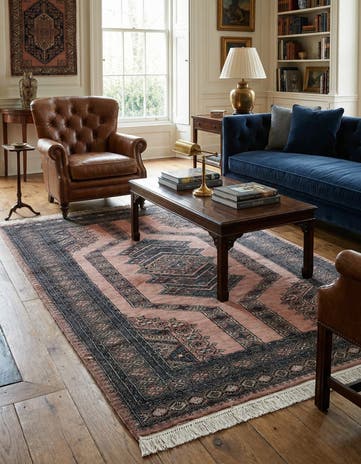 4' 2 x 6' 6 Hand Knotted Bokhara Oriental Wool Rug