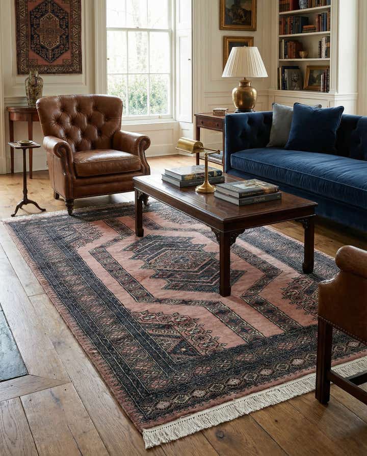 4' 2 x 6' 6 Hand Knotted Bokhara Oriental Wool Rug