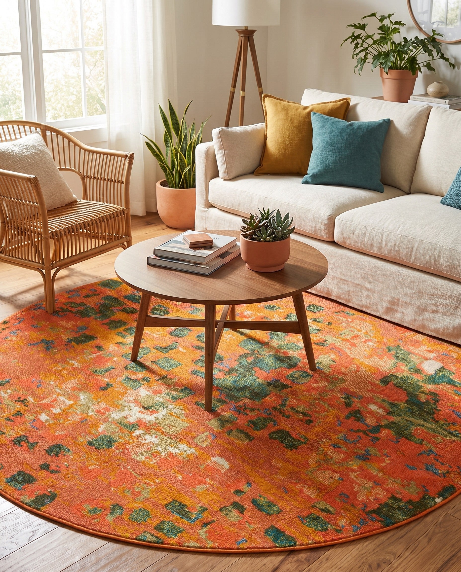 6' x 6' Washable Sevilla Round Rug