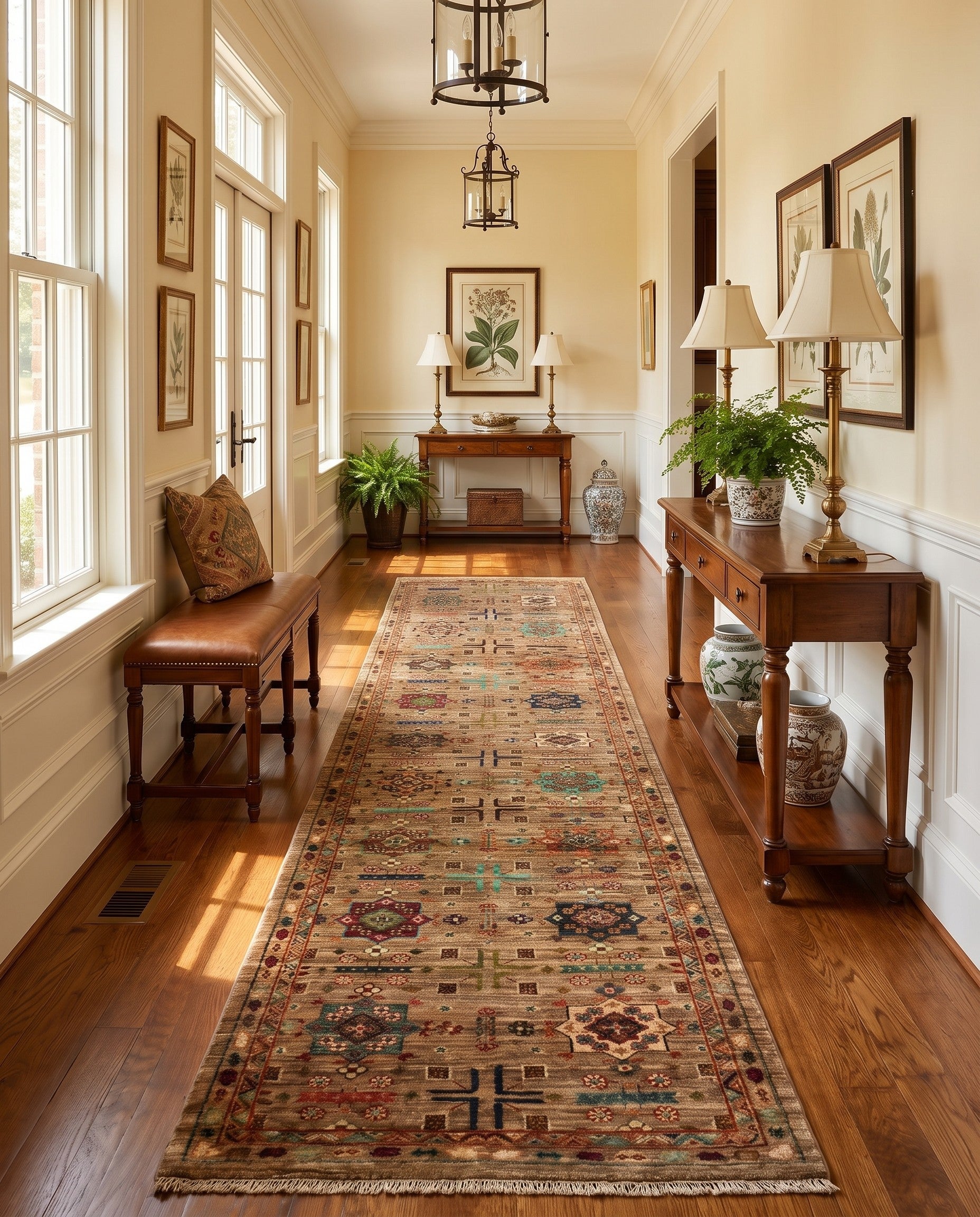 2' 9 x 10' Hand Knotted Ariana Ziegler Runner Rug