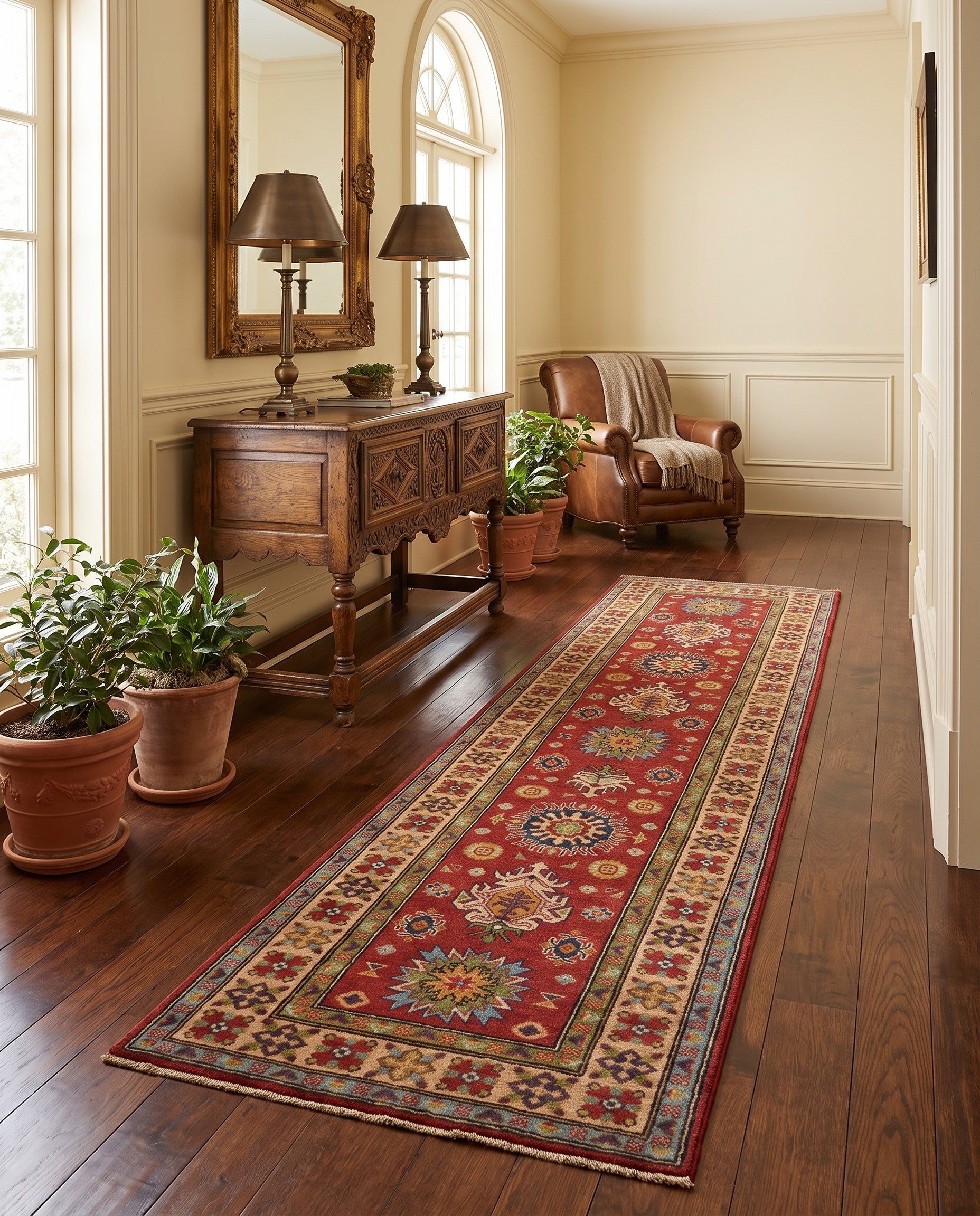 2' 6 x 9' 11 Hand Knotted Kazak Runner Rug