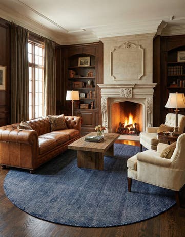 10' x 10' Hand Woven Jill Zarin English Manor Farmhouse Wool Round Rug