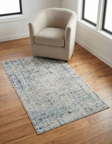Ivory and Blue Finsbury Rug