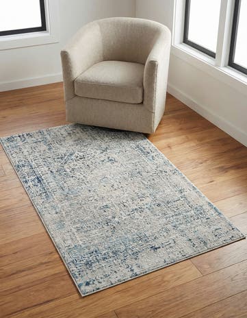 Ivory and Blue Finsbury Rug