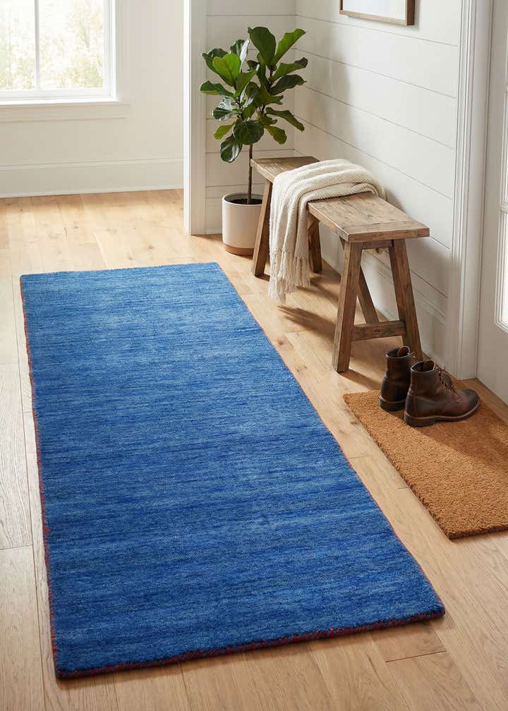 2' 7 x 6' 7 Solid Gabbeh Wool Runner Rug