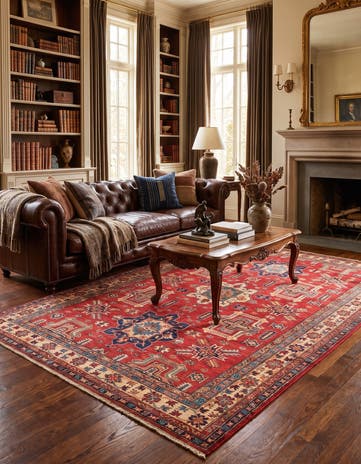 6' x 9' 1 Hand Knotted Kazak Rug