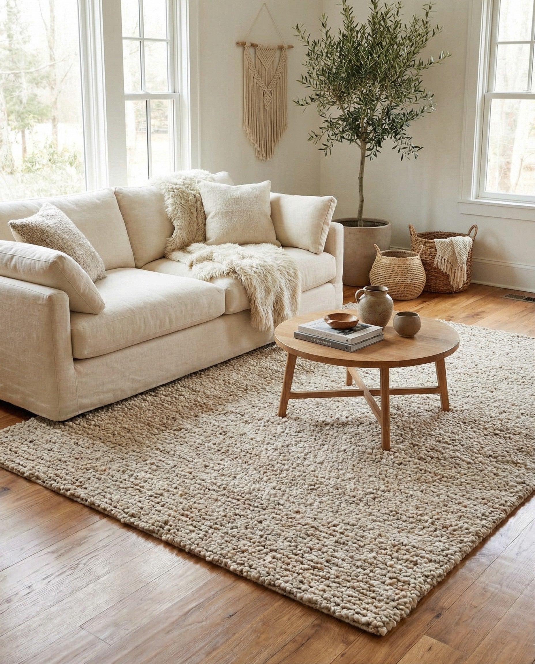 4' 1 x 6' 1  Hand Woven Haka Deluxe Shag Rug