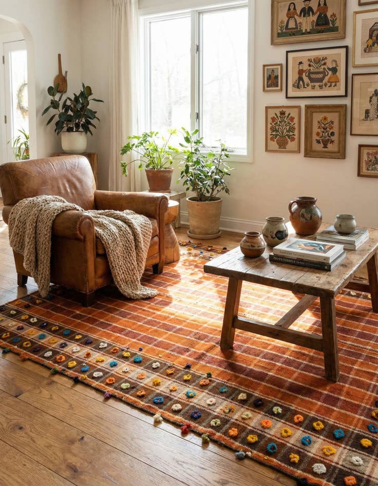 Detail image of 4' 9 x 6' 4 Jajim Rug