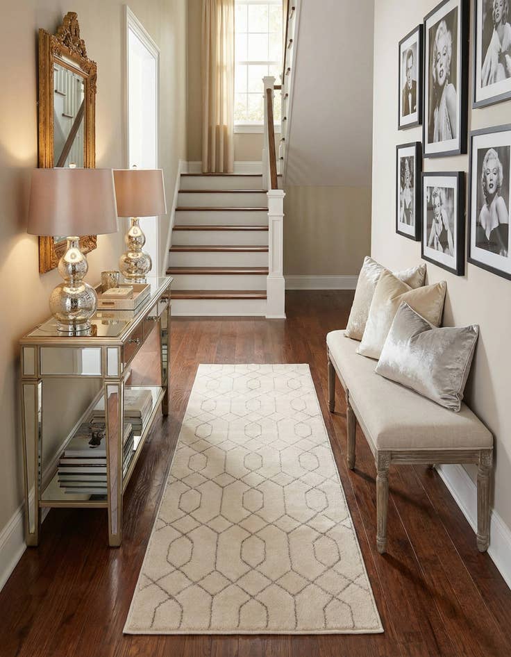 Detail image of 2' x 6' Marilyn Monroe&trade; Glam Trellis Runner Rug