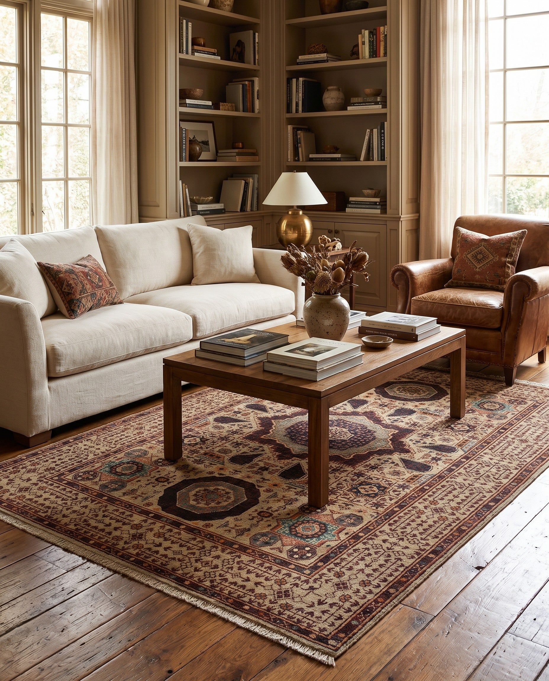4' 1 x 5' 8 Hand Knotted Mamluk Ziegler Rug