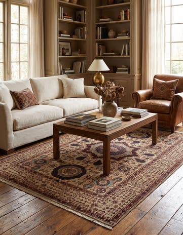 4' 1 x 5' 8 Hand Knotted Mamluk Ziegler Rug
