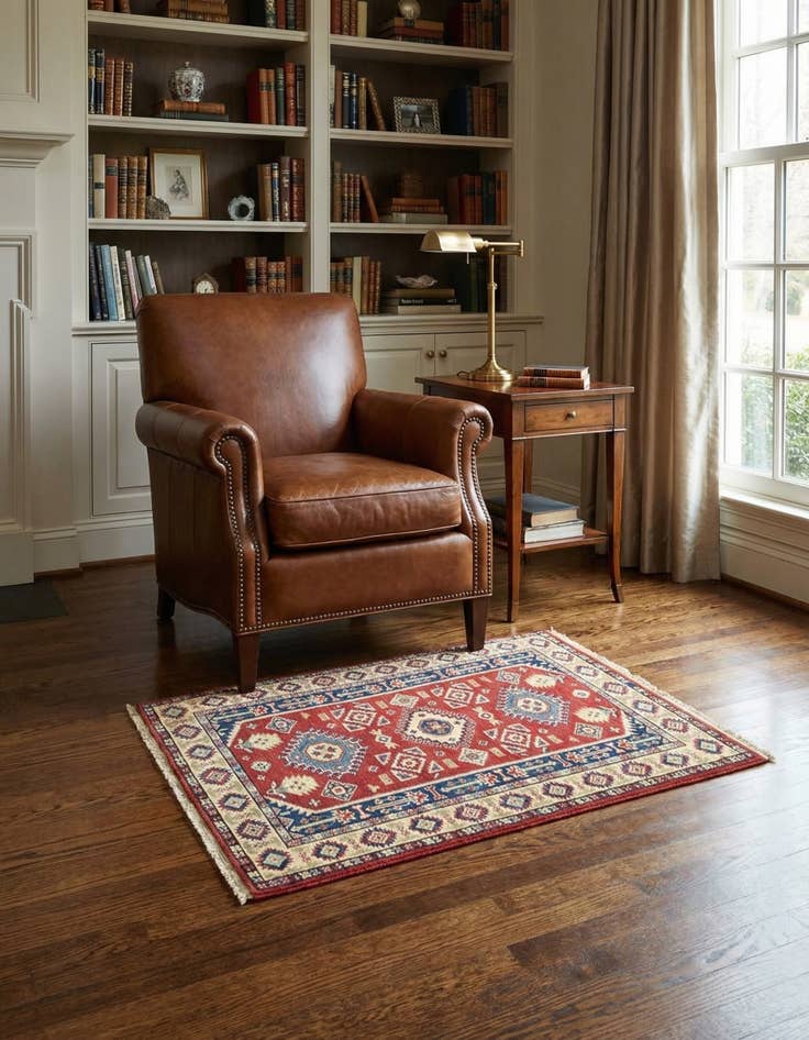 Detail image of 2' 8 x 4' Hand Knotted Kazak Rug