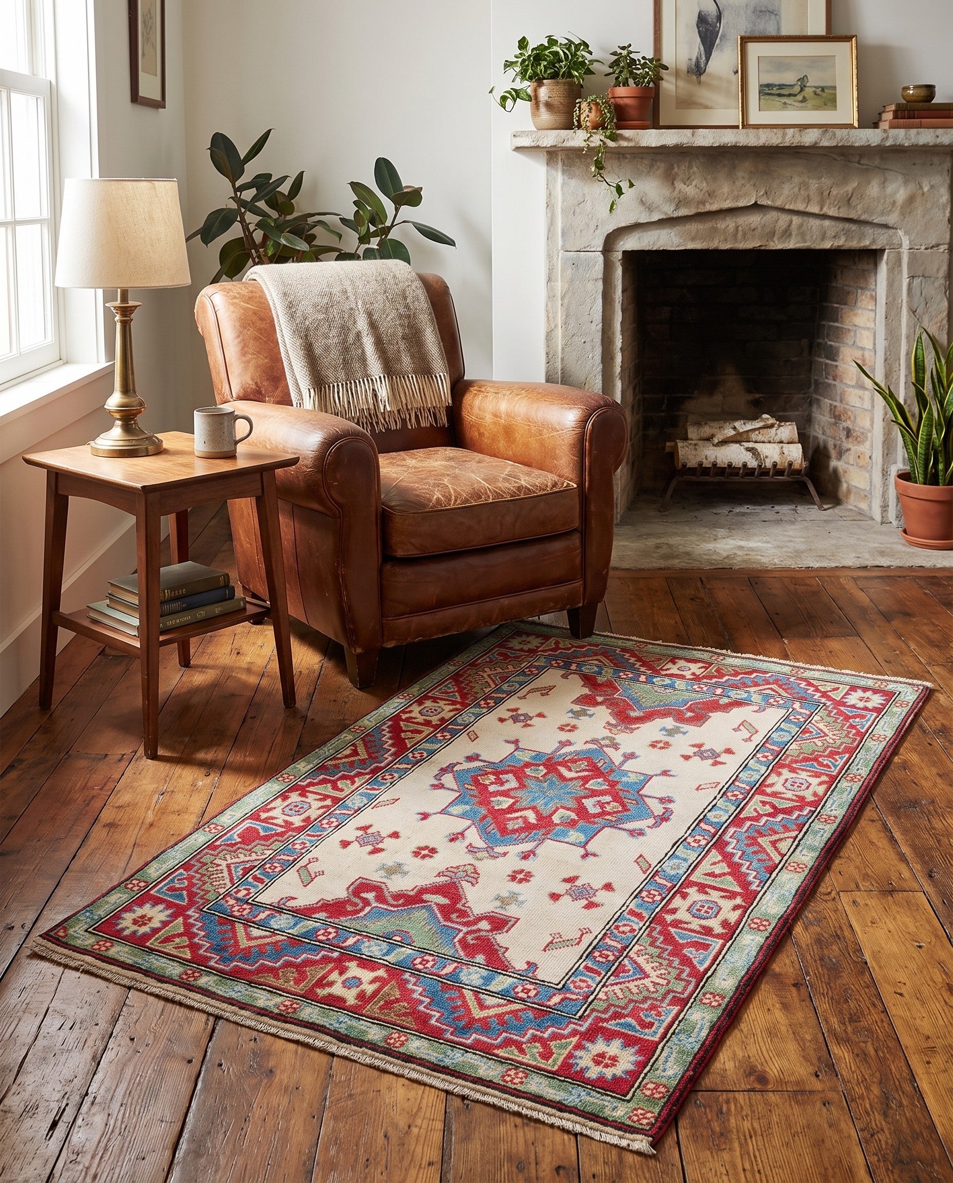 2' 8 x 4' 2 Hand Knotted Kazak Rug