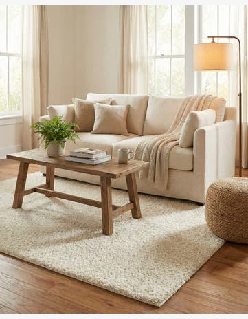 5' x 7' Solid Shag Rug