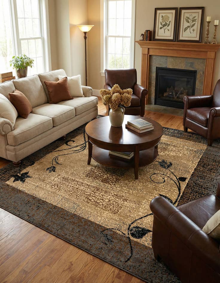 Detail image of 10' x 10' Coffee Shop Square Rug