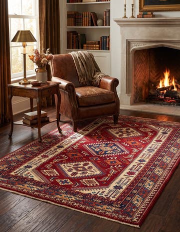 125cm x 190cm Hand Knotted Shirvan Rug