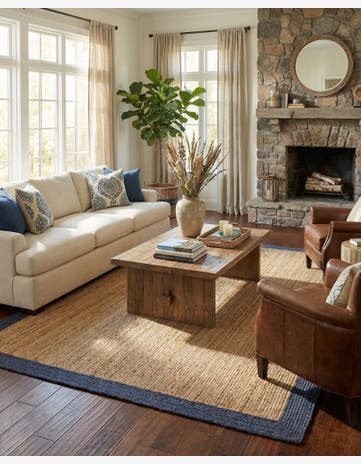 Natural Handmade Braided Jute Rug