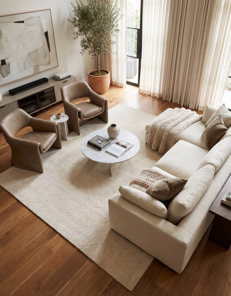 Detail image of 7' 10 x 10' WoolCraft Geometric Rug