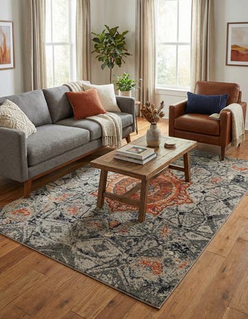 Gray Washable Carnevale Rug
