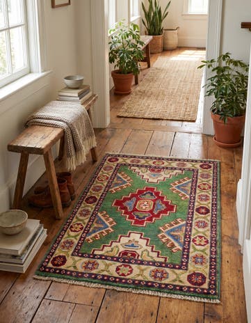 2' x 3' 2 Hand Knotted Kazak Rug