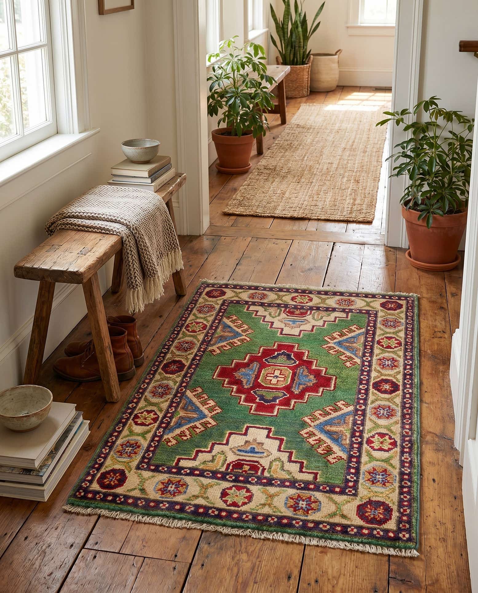 2' x 3' 2 Hand Knotted Kazak Rug