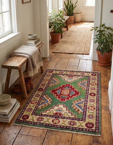 2' x 3' 2 Hand Knotted Kazak Rug