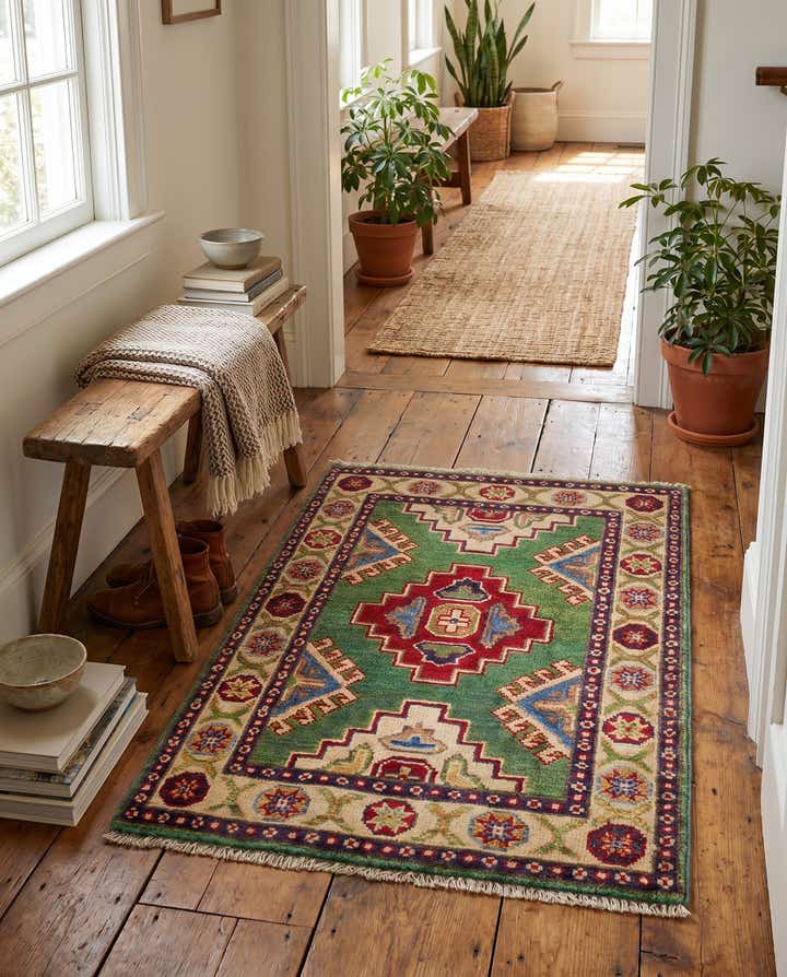 2' x 3' 2 Hand Knotted Kazak Rug
