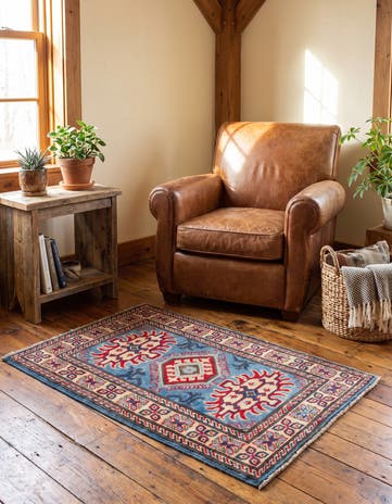 2' x 3' 1 Hand Knotted Kazak Rug