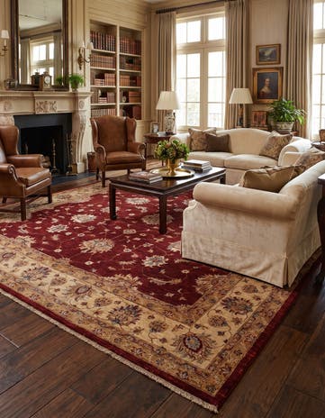 8' 5 x 10' 6 Hand Knotted Peshawar Ziegler Rug