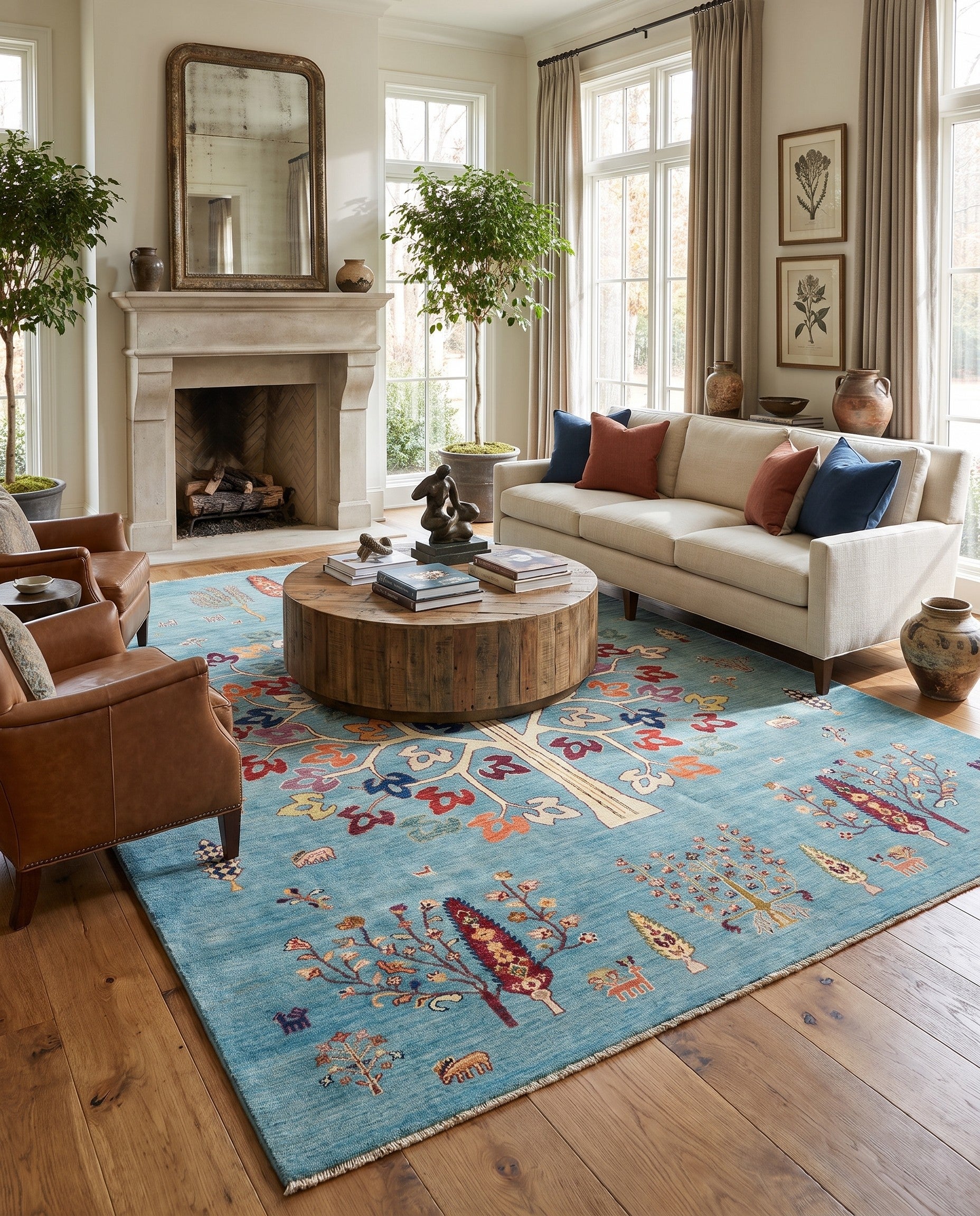6' 9 x 9' 7 Hand Knotted Ariana Ziegler Rug