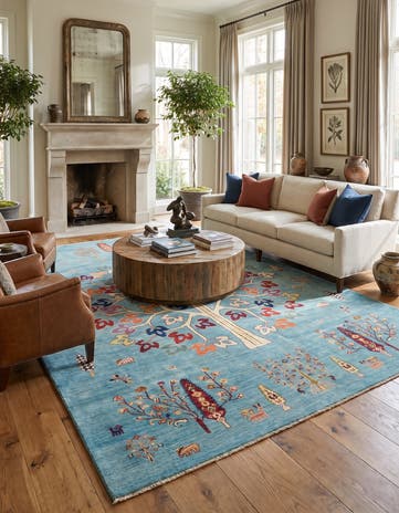 6' 9 x 9' 7 Hand Knotted Ariana Ziegler Rug