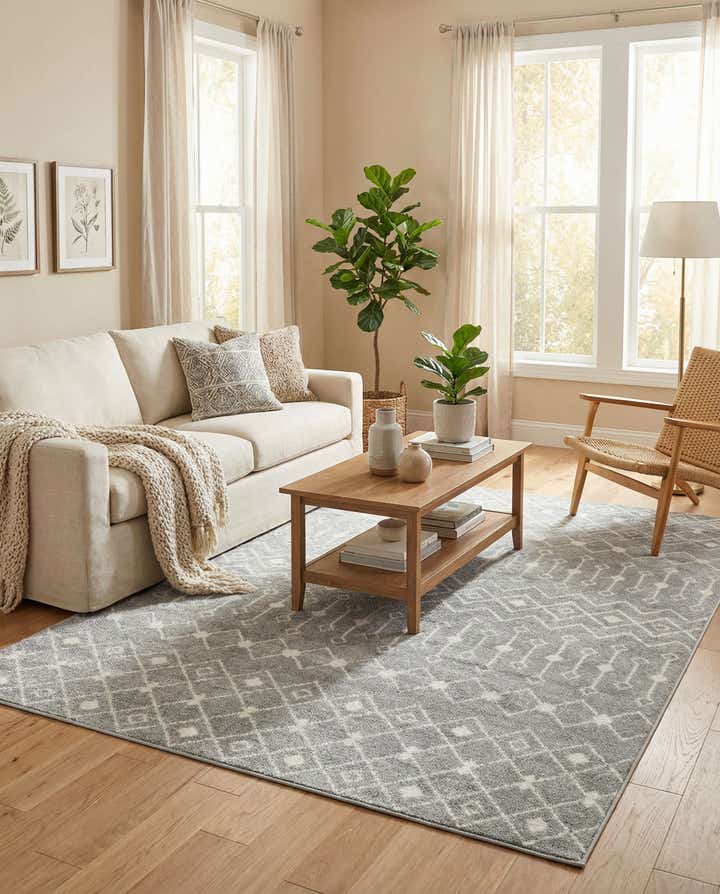 6' x 9' Moroccan Trellis Rug