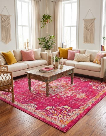 Magenta Carrington Square Rug
