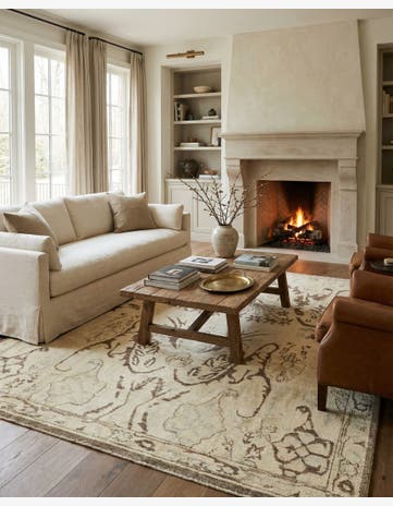 8' 6 x 10' 1 Hand Knotted Oushak Wool Rug