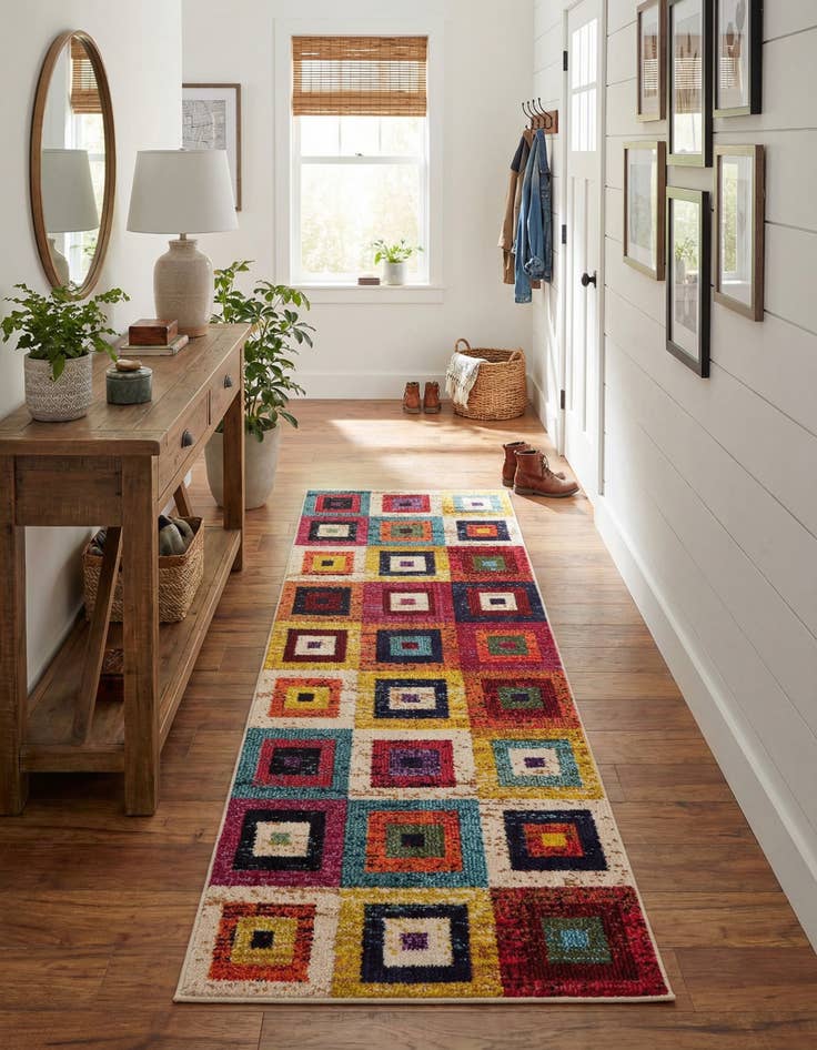 Detail image of 2' 2 x 6' 9 Washable Hyacinth Runner Rug