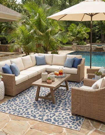 9' x 12' Easy-Clean Safari Indoor / Outdoor Rug