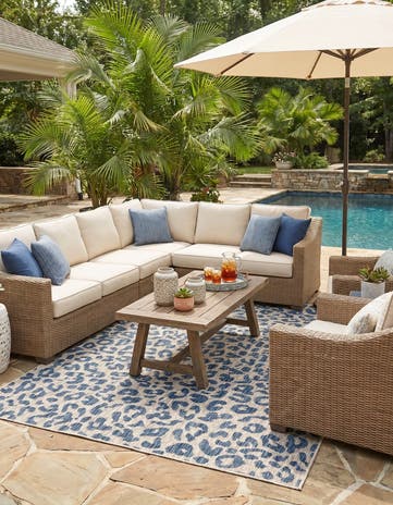 9' x 12' Easy-Clean Safari Indoor / Outdoor Rug