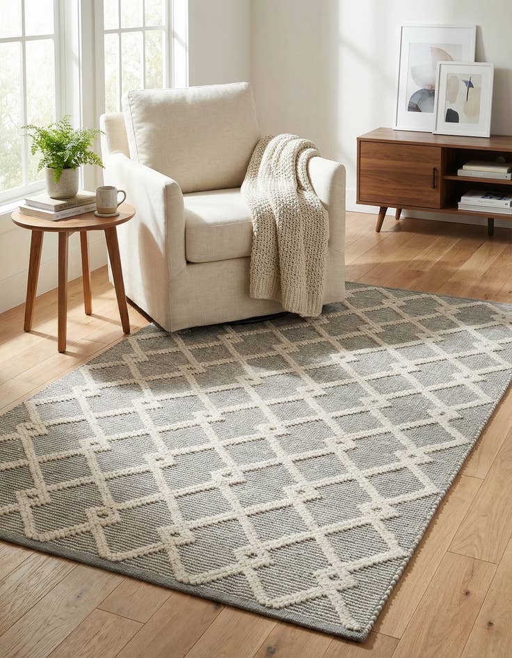 Detail image of 4' 1 x 6' 1  Hand Knotted Jill Zarin Dorset Rug