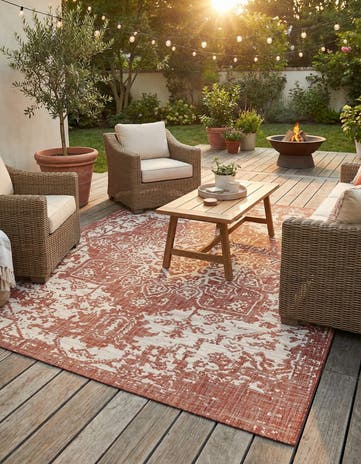 7' 10 x 10' Easy-Clean Jill Zarin Dubai Indoor / Outdoor Rug