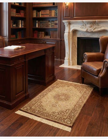 2' 7 x 3' 11 Ghom Silk Rug