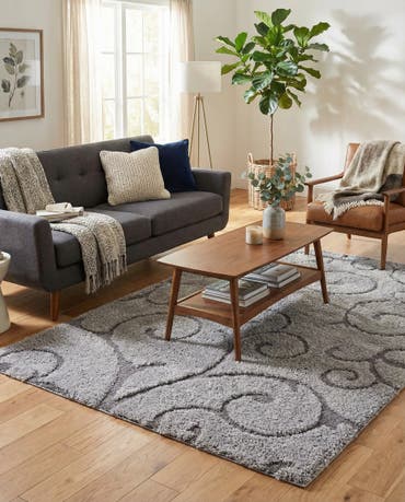  5' x 8' Botanical Shag Rug