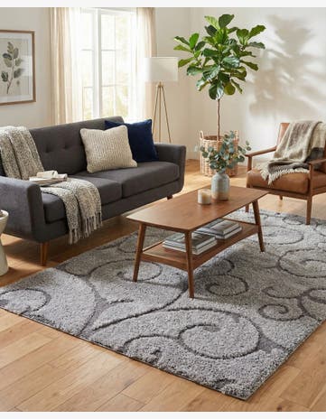 5' x 8' Botanical Shag Rug