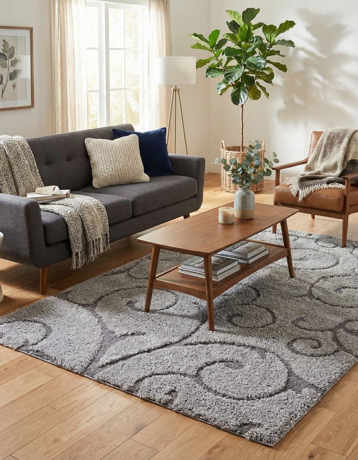 5' x 8' Botanical Shag Rug