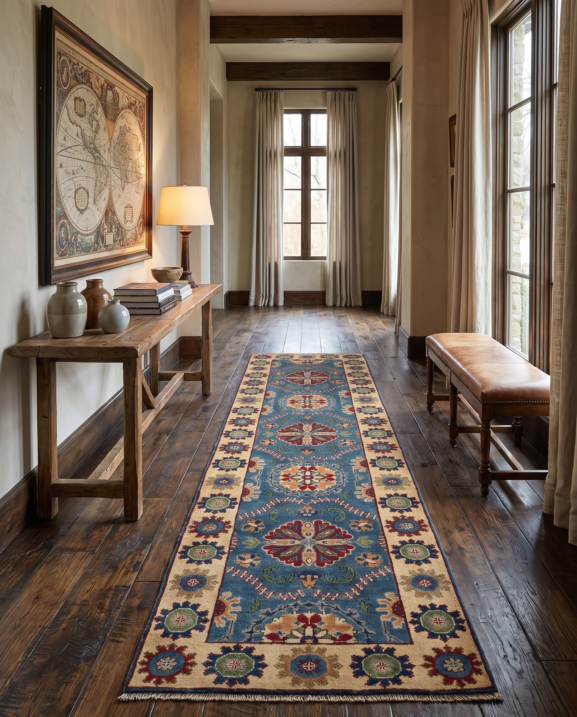 2' 9 x 9' 9 Hand Knotted Kazak Runner Rug
