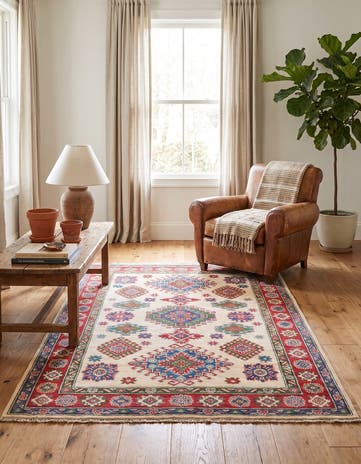 4' x 6' Hand Knotted Kazak Rug