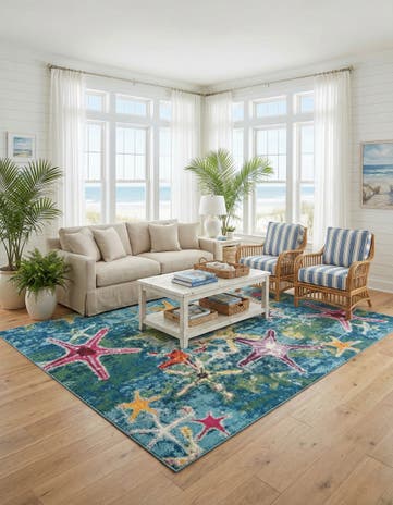 10' x 10' Washable Capri Square Rug