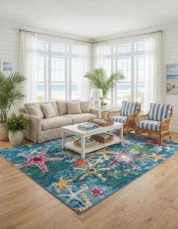 10' x 10' Washable Amalfi Square Rug