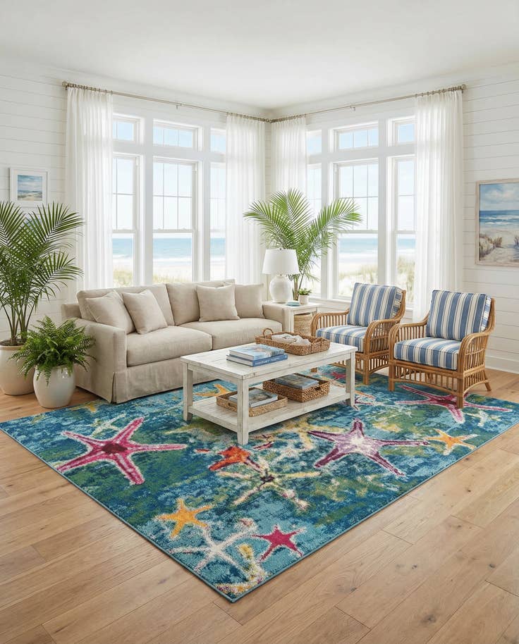 Detail image of 10' x 10' Washable Amalfi Square Rug
